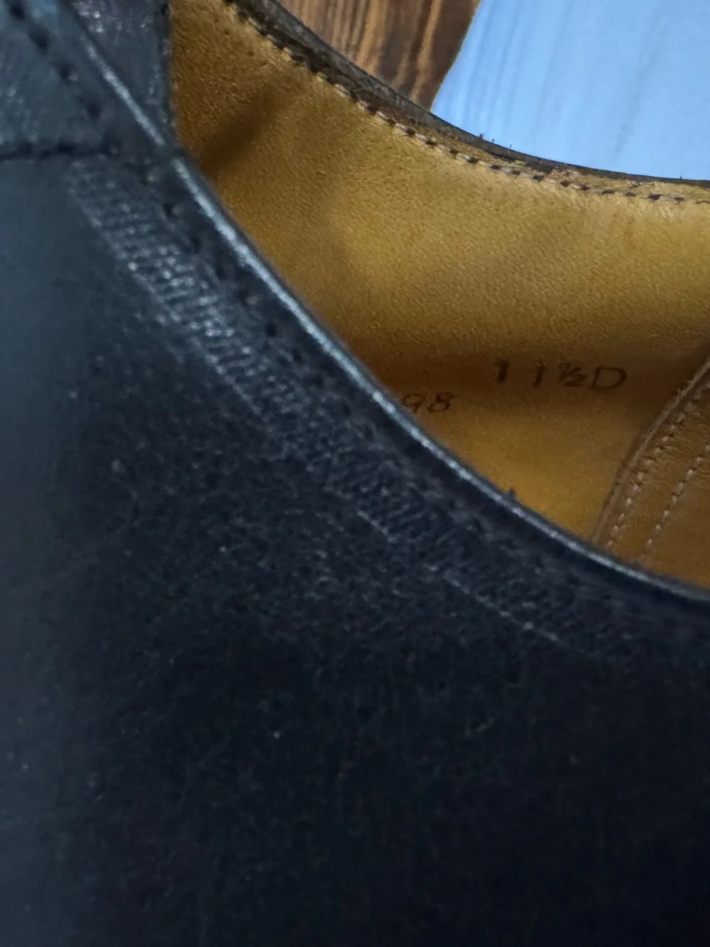 Saks Fifth Avenue Black Cap-Toe Oxford Shoes 11.5 D